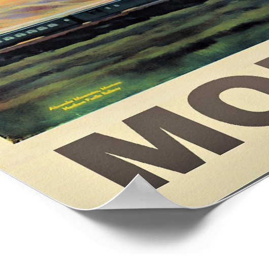 Travel Montana poster, ポスター (角)