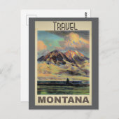 Travel Montana poster, ポストカード (正面/裏面)