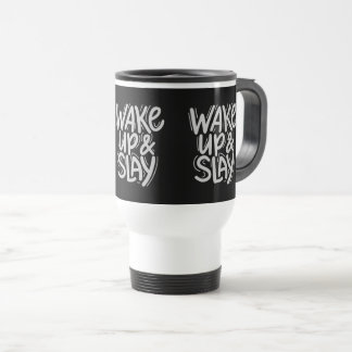 Travel Mug – WAKE UP & SLAY Bold Motivational トラベルマグ