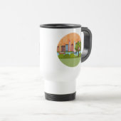 Travel Mug With A City Scene トラベルマグ (正面右)
