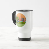 Travel Mug With A City Scene トラベルマグ (正面左)