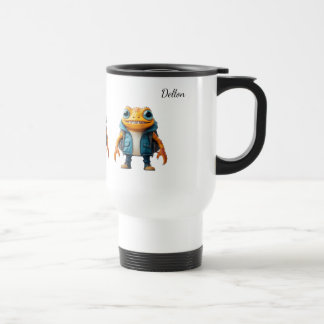 Travel mug with custom name and frog image トラベルマグ