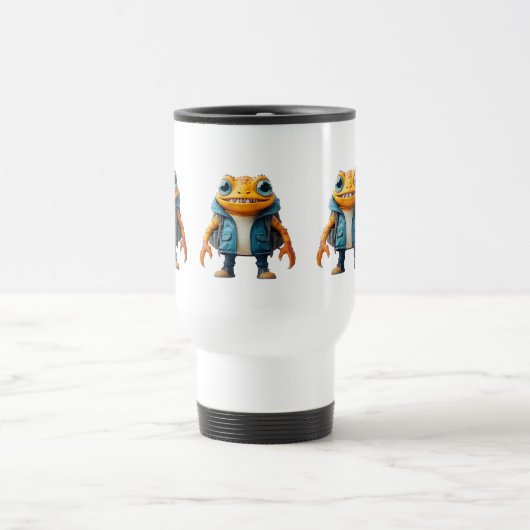 Travel mug with custom name and frog image トラベルマグ (中央)