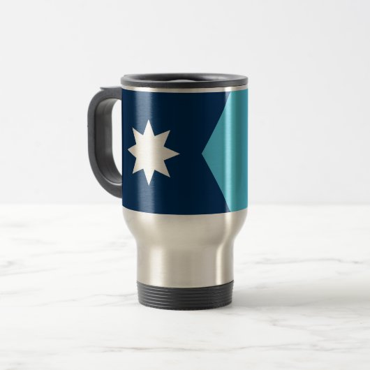 Travel Mug with Flag of Minnesota, USA トラベルマグ (正面左)