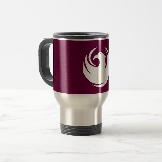 Travel Mug with Flag of Phoenix, Arizona トラベルマグ (正面左)