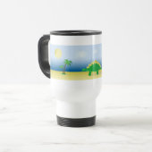 Travel mug with Stegosaurus Jascaro Graphics トラベルマグ (正面左)