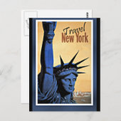 Travel New York，ヴィンテージ旅行ポスター， ポストカード (正面/裏面)