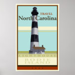 Travel North Carolina ポスター<br><div class="desc">Beautiful travel image of North Carolina depicting a lighthouse on Bodie Island,  NC.</div>