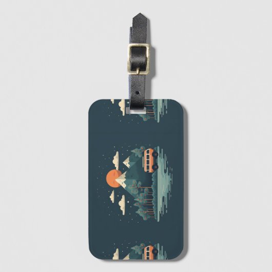 Travel Pattern Luggage Tag ラゲッジタグ (正面縦)