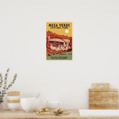 Travel Poster Mesa Verde National Park  ポスター (キッチン)
