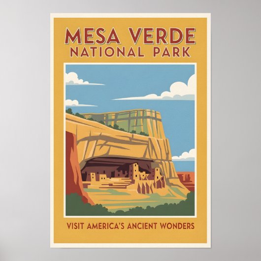 Travel Poster Mesa Verde National Park  ポスター (正面)