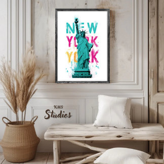 Travel Poster | New York USA Wallart | Home Deco ポスター