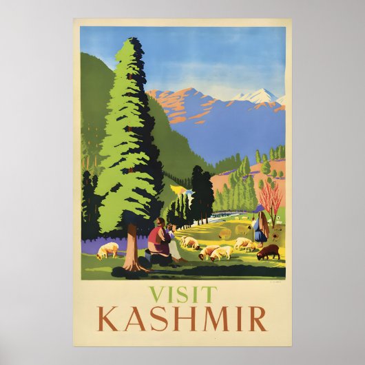 Travel Poster Visit Kashmir ポスター (正面)