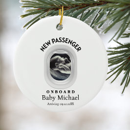 Travel Pregnancy Announcement Passenger On Board セラミックオーナメント
