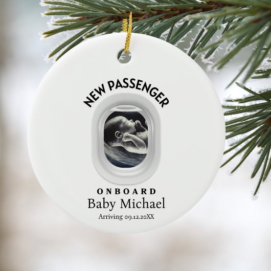 Travel Pregnancy Announcement Passenger On Board セラミックオーナメント