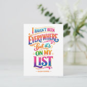 Travel Quote: It's on My List ポストカード (スタンド正面)
