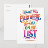 Travel Quote: It's on My List ポストカード (正面/裏面)