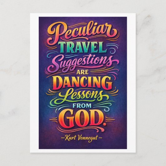 Travel Quote: Peculiar Travel Suggestions ポストカード (正面)