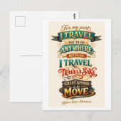 Travel Quote: The Great Affair Is to Move ポストカード (正面/裏面)