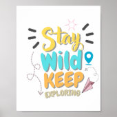 Travel Quote Wall Art  ポスター (正面)