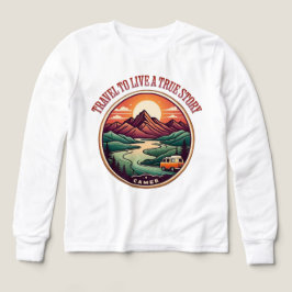 Travel Real Story Tee — No Fake Journeys Badge