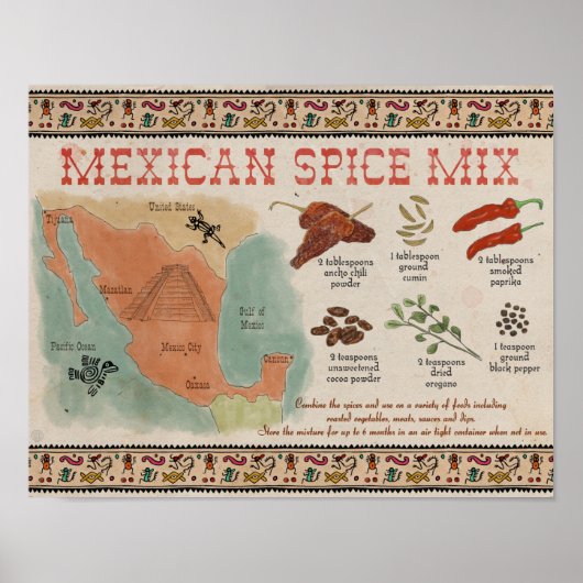Travel Recipe Poster: Mexican Spice Mix ポスター (正面)