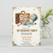 Travel retirement party invitation 招待状 (スタンド正面)