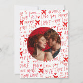 Travel Romantic Photo Love You Airplane Custom シーズンカード (正面)