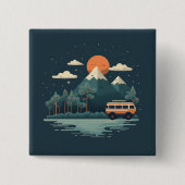 Travel Square Button 缶バッジ (正面)