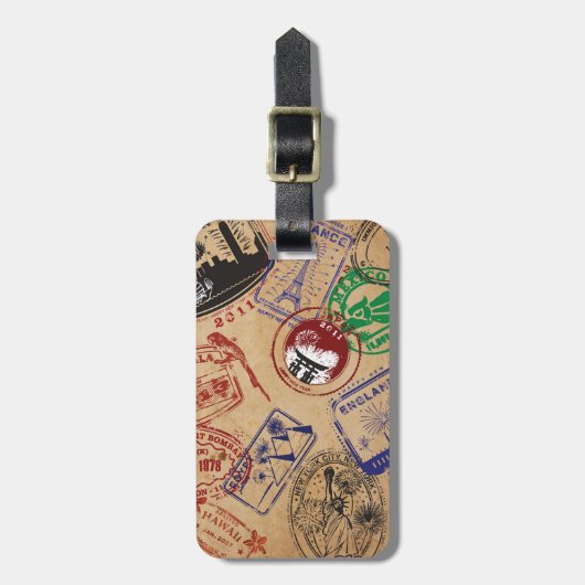 Travel Stamps ラゲッジタグ (正面縦)