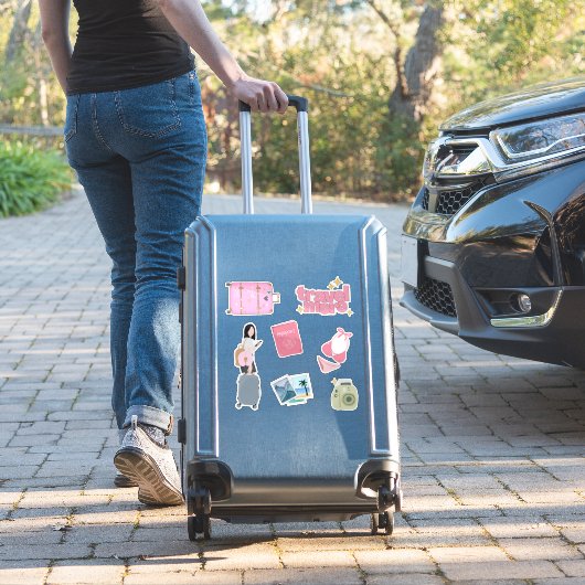 Travel Stickers for Travel Lovers  シール (スーツケースインサイチュ)
