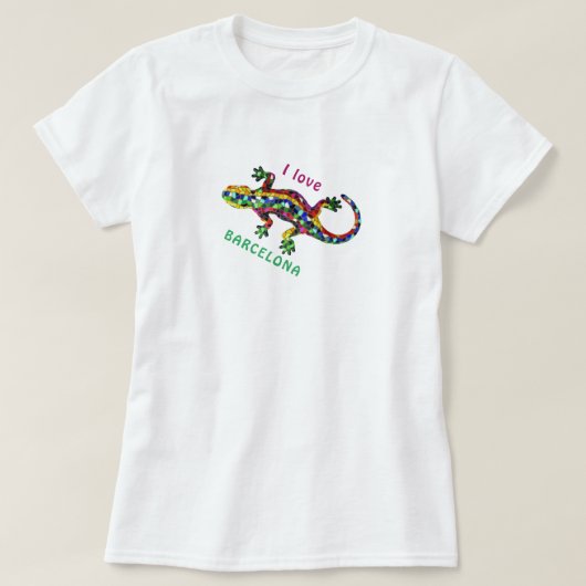 Travel T-Shirt I - Love Barcelona Tourist Gift Tee Tシャツ (デザイン正面)