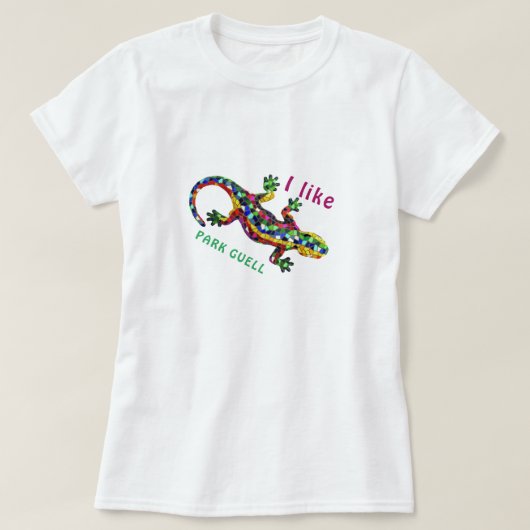 Travel T-Shirt I Love PARK GUELL. gift tee Tシャツ (デザイン正面)