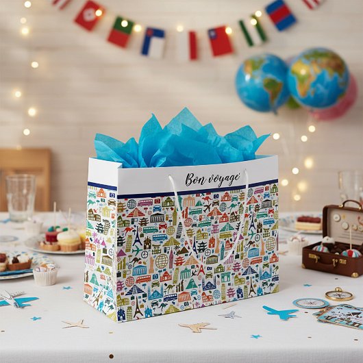 Travel the world  ラージペーパーバッグ