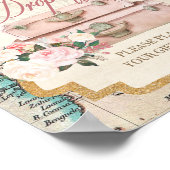 TRAVEL theme LUGGAGE DROP OFF - GIFT Table Sign  ポスター (角)