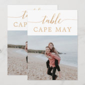 Travel Themed Wedding Photo Table Number Cards シーズンカード (正面/裏面)