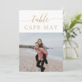 Travel Themed Wedding Photo Table Number Cards シーズンカード (スタンド正面)