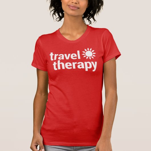 Travel Therapy T-Shirt | Travel Shirt Red Tシャツ (正面)
