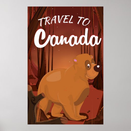 Travel to Canada Cartoon poster ポスター (正面)