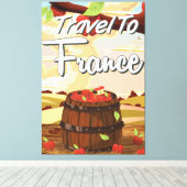 Travel To France旅行ポスター キャンバスプリント (インサイチュ (ウッドフロア))