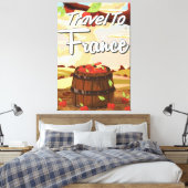 Travel To France旅行ポスター キャンバスプリント (インサイチュ (寝室))