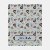 Travel To HOGWARTS™ Pattern フリースブランケット (正面)