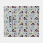 Travel To HOGWARTS™ Pattern フリースブランケット (正面(横))