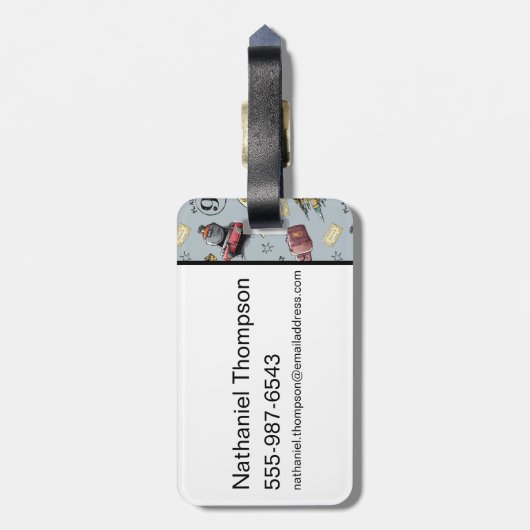 Travel To HOGWARTS™ Pattern ラゲッジタグ (裏面縦)