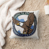 Travel to USA Fly todayロゴ クッション (ブランケット)