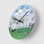 Travel Trailer  ラウンド壁時計 (傾斜)