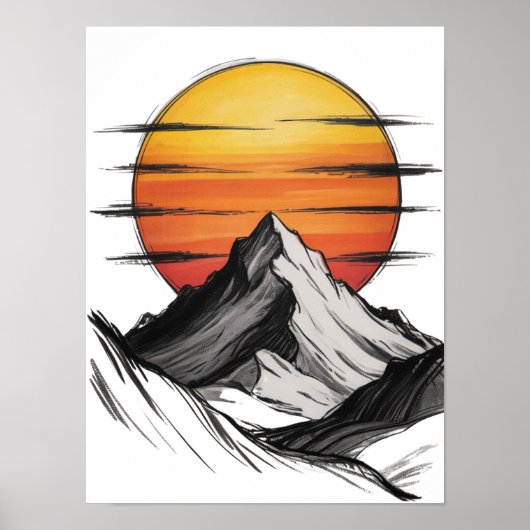 Travel Vacation Adventure Mountain Cloud Landscape ポスター (正面)