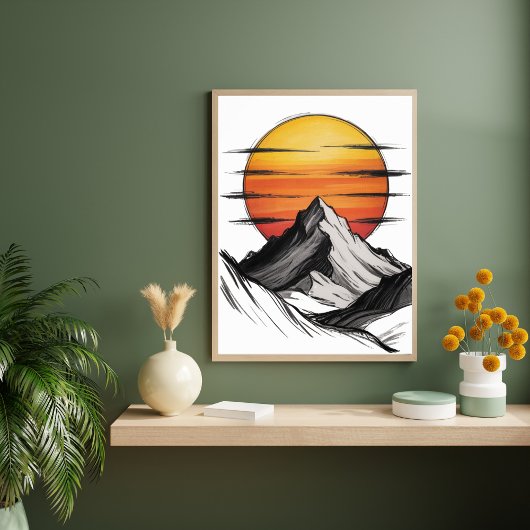 Travel Vacation Adventure Mountain Cloud Landscape ポスター