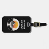 Travel Vacation Adventure Mountain Forest Sunset ラゲッジタグ (正面横)