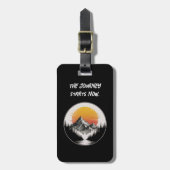 Travel Vacation Adventure Mountain Forest Sunset ラゲッジタグ (正面縦)